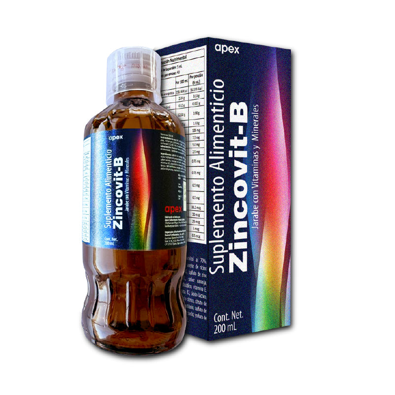 ZINCOVIT-B JARABE CON VITAMINAS Y MINERALES 200 ML