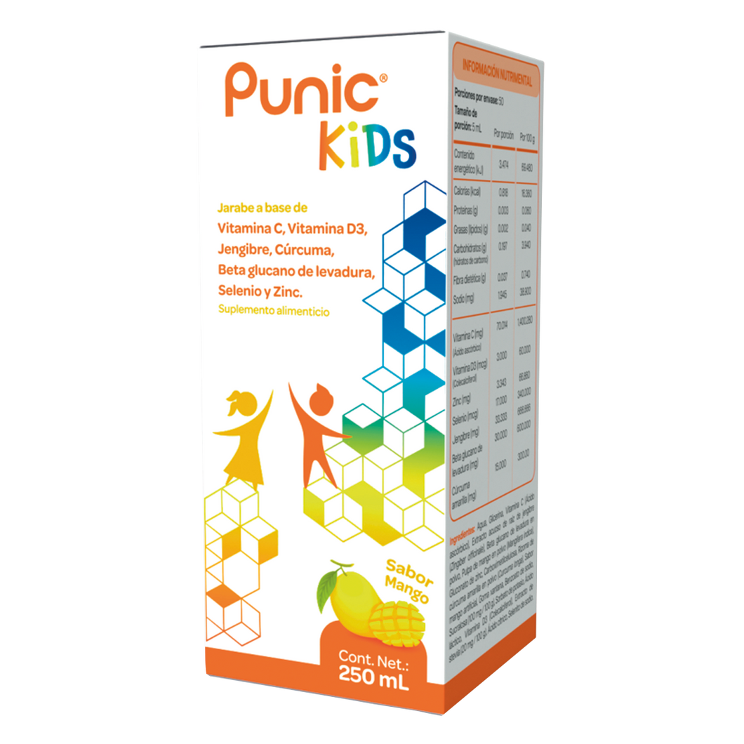 PUNIC KIDS FRASCO CON JARABE DE 250 ML