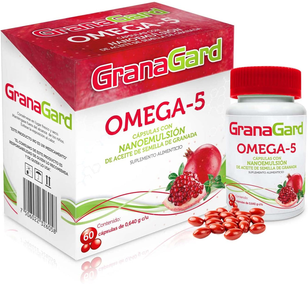 GRANAGARD OMEGA-5  CAJA CON FRASCO CON 60 CAPS.